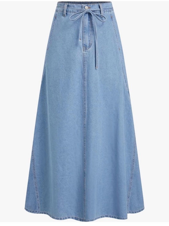 Cider Dresses & Skirts - CIDER Light Blue Denim A-Line Maxi Skirt NEW LARGE